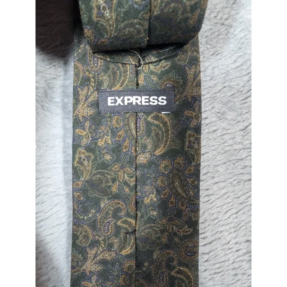 Men's Necktie Vintage 90's Express NWT Viscose Narrow Paisley